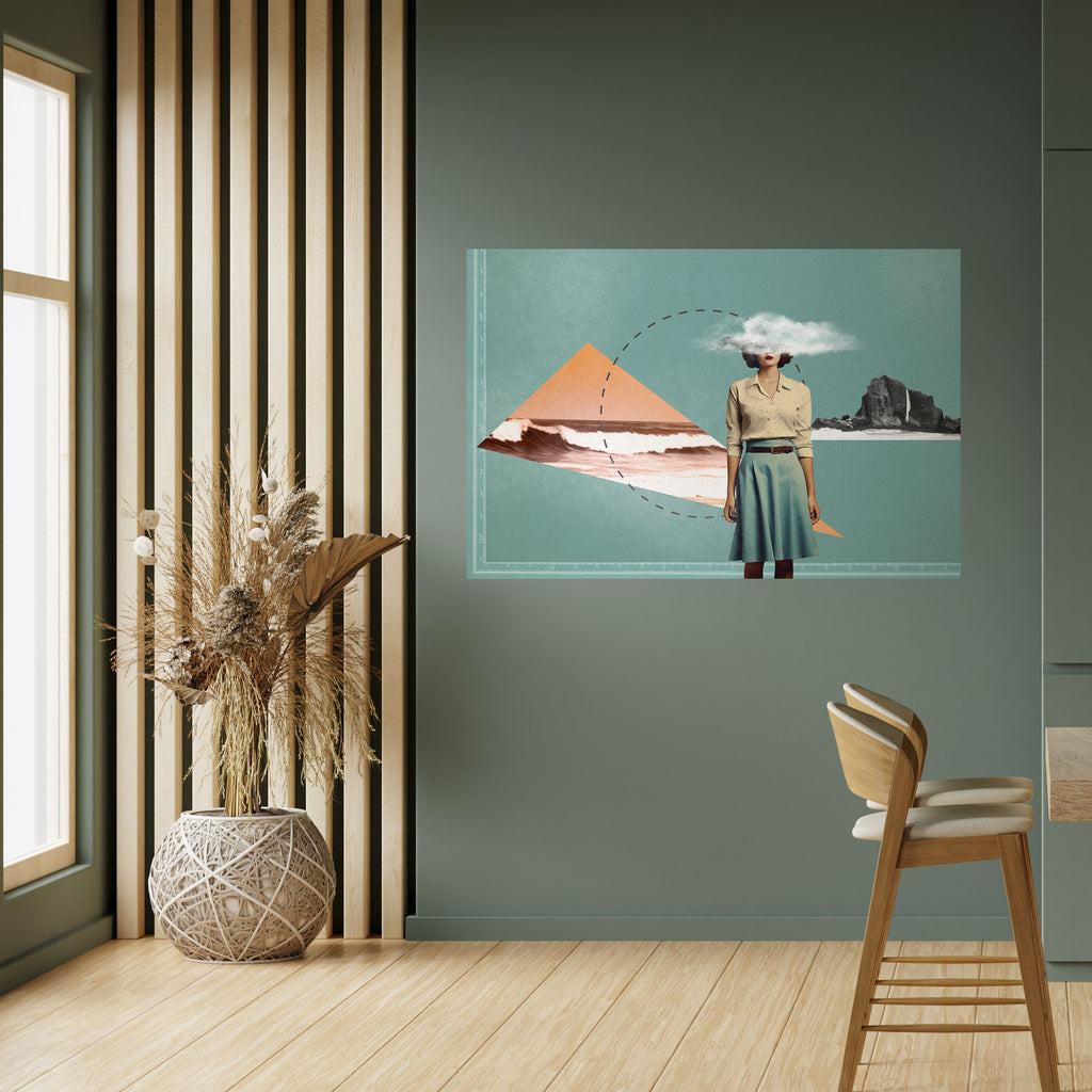 RETRO RESONANCE Póster horizontal autoadhesivo