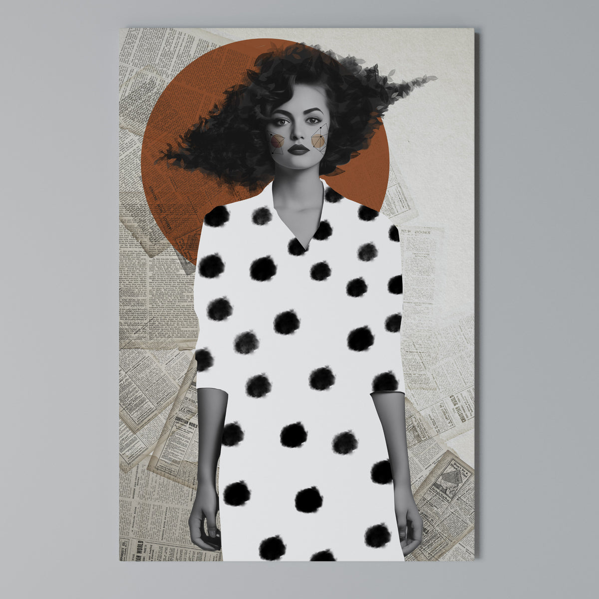 CLASSIC COOL DOTS Cuadro en lienzo vertical