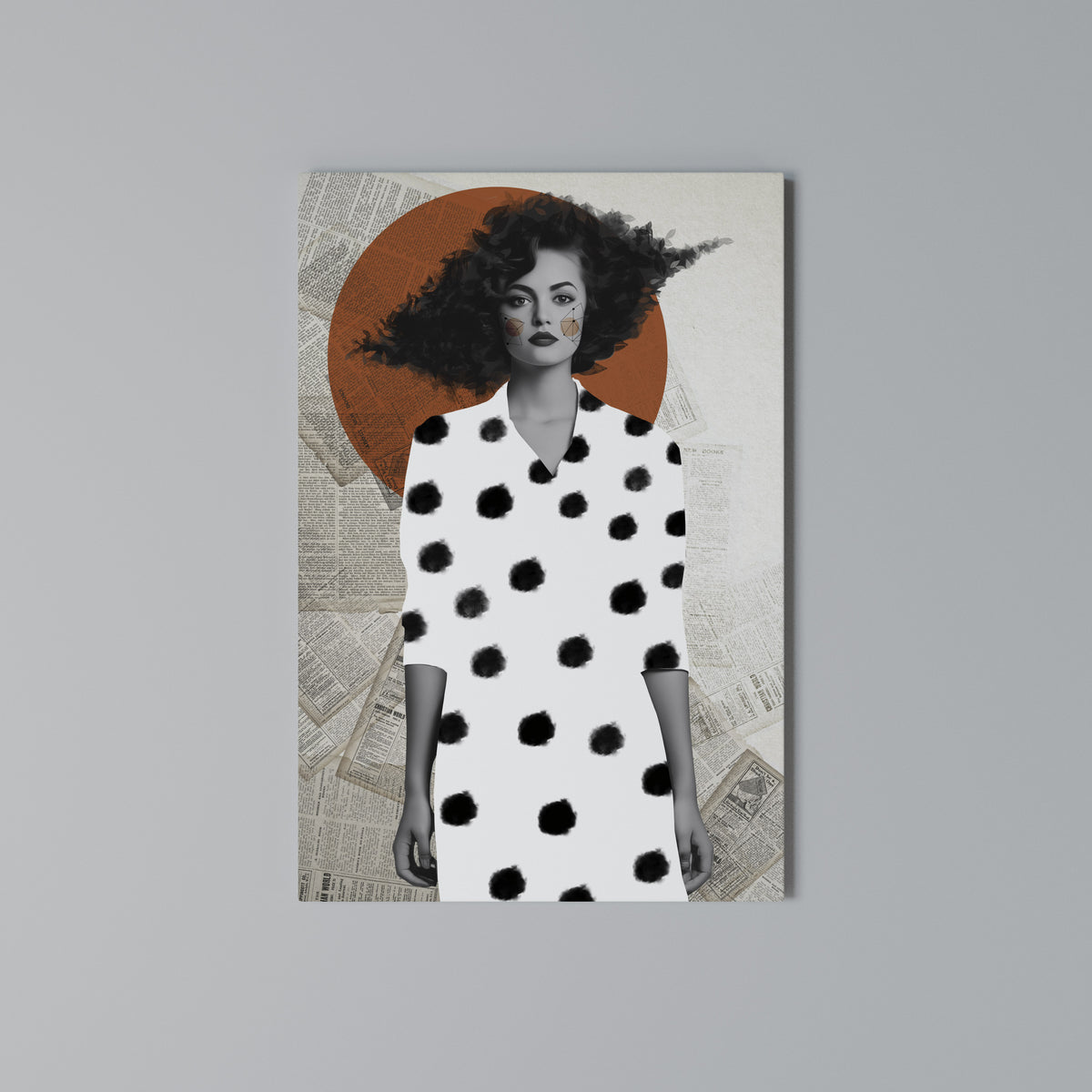 CLASSIC COOL DOTS Cuadro en lienzo vertical