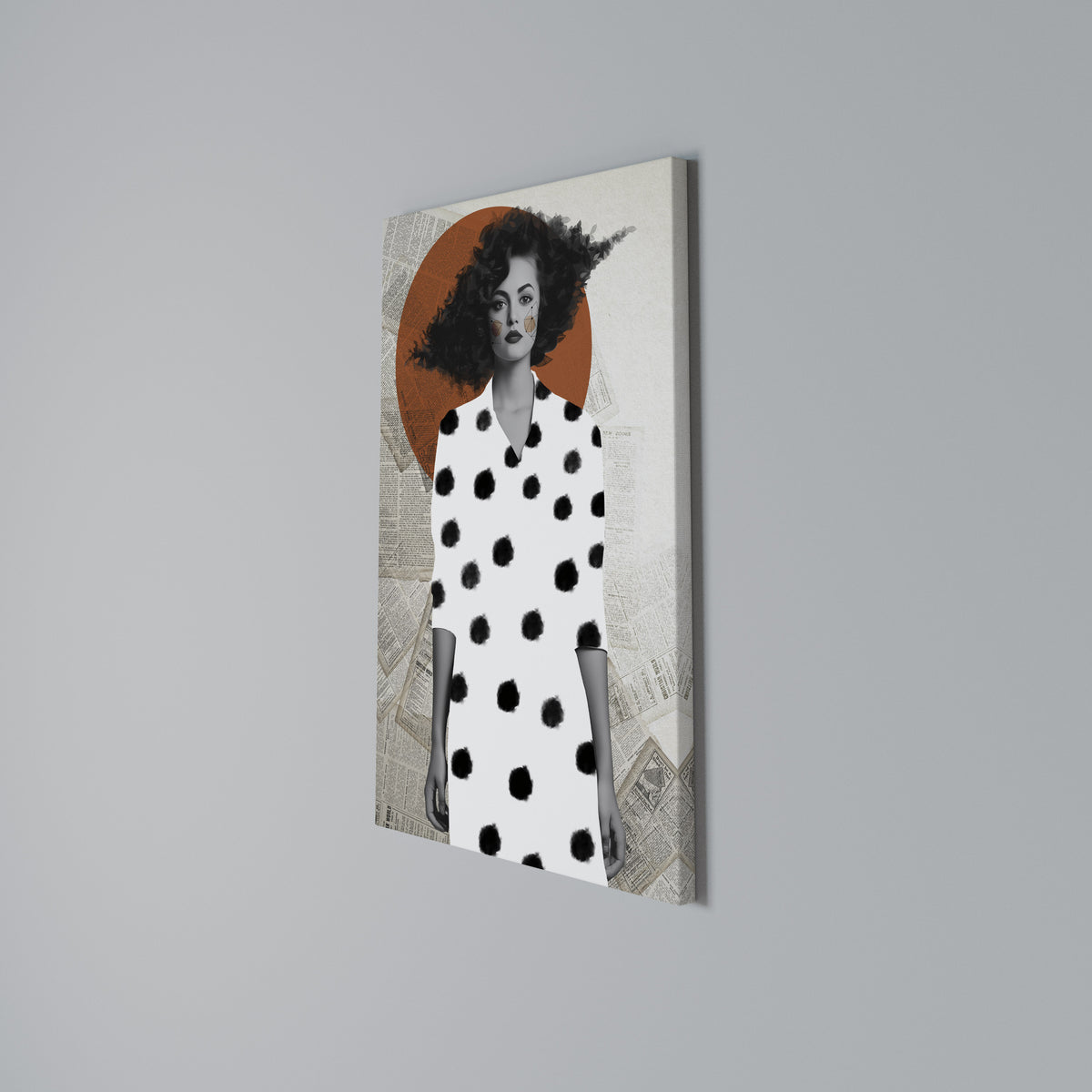 CLASSIC COOL DOTS Cuadro en lienzo vertical