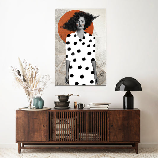 CLASSIC COOL DOTS Cuadro en lienzo vertical