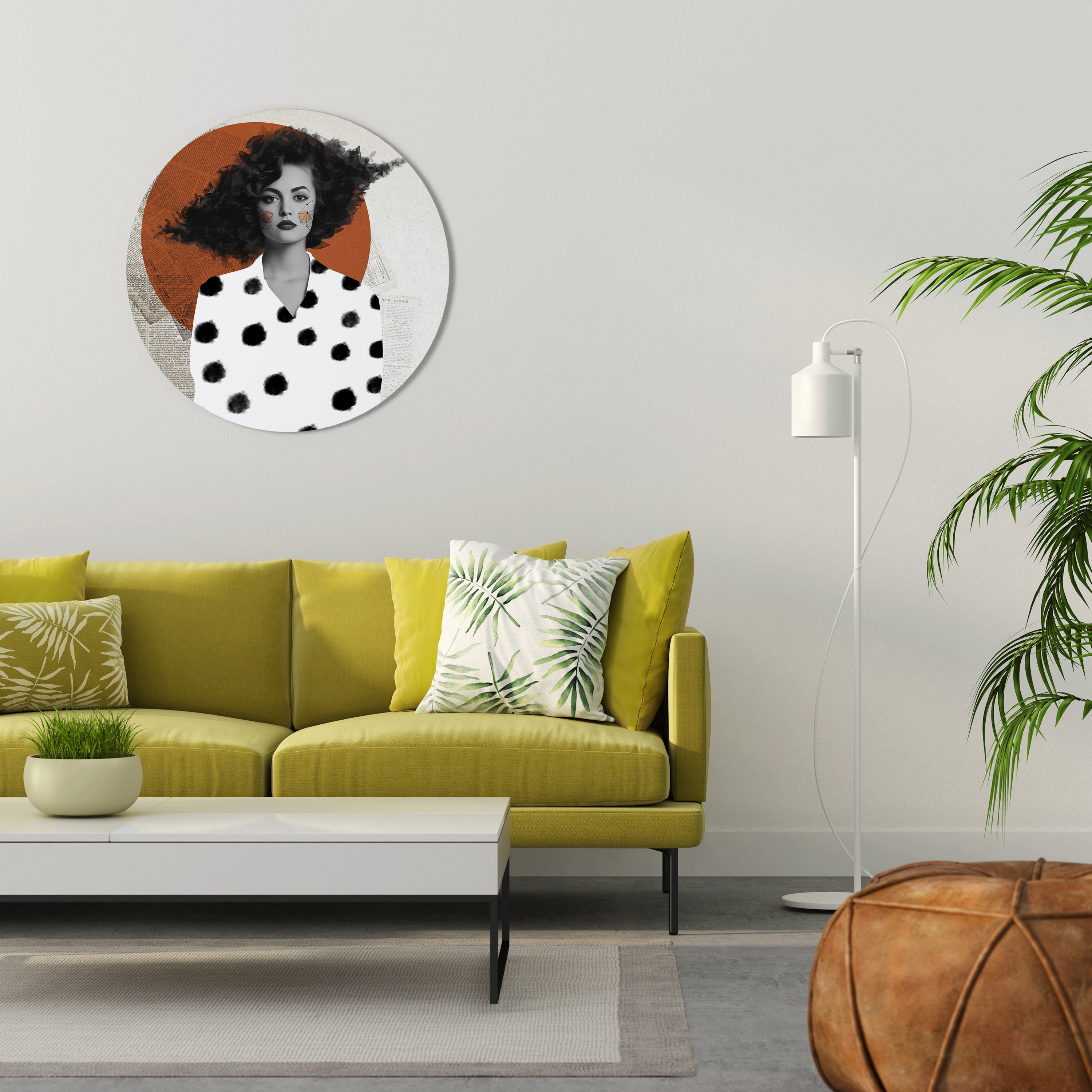CLASSIC COOL DOTS Round Wall Art