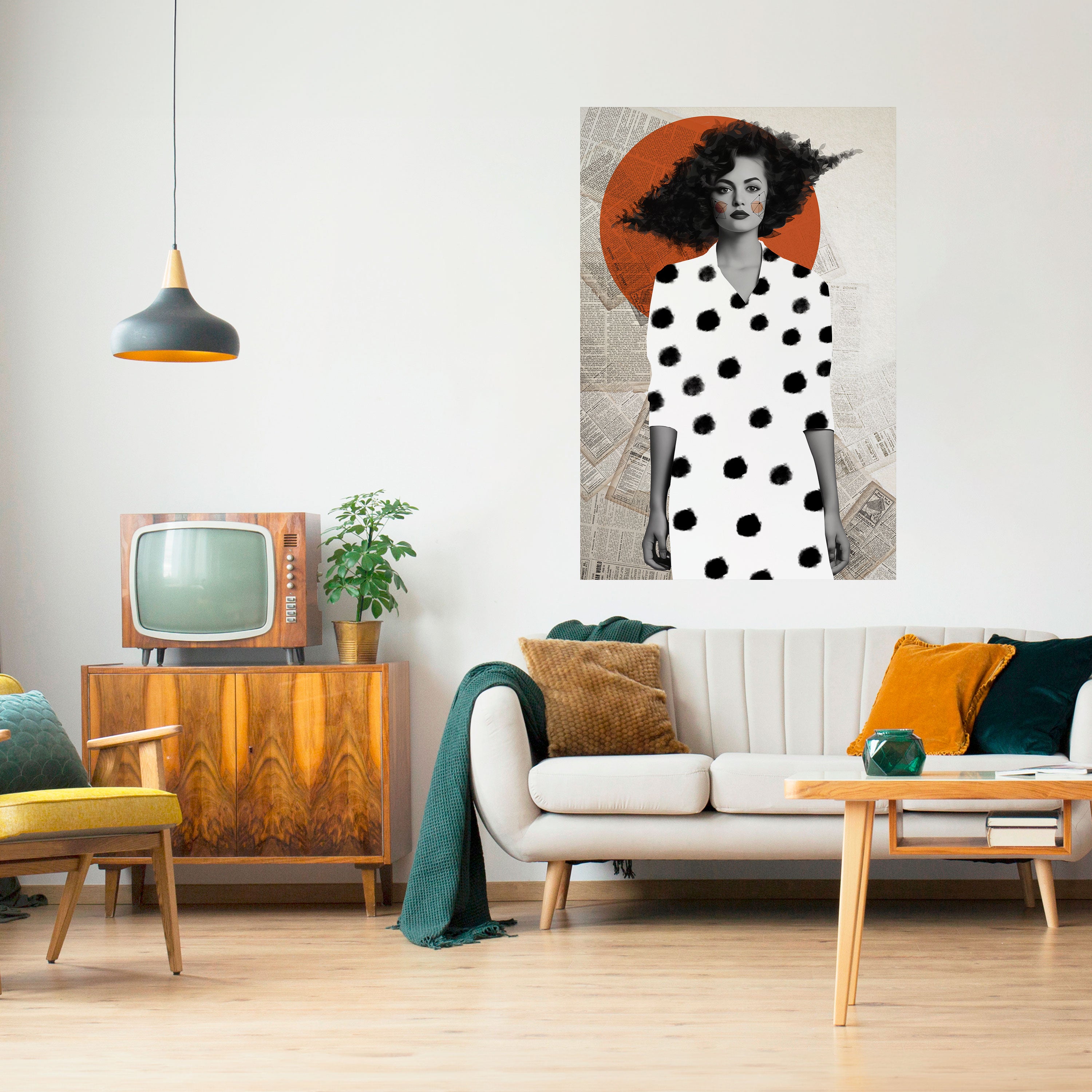 CLASSIC COOL DOTS Peel and Stick Vertical Poster