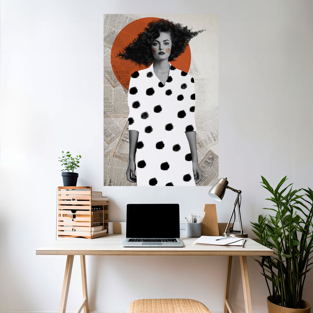 CLASSIC COOL DOTS Peel and Stick Vertical Poster