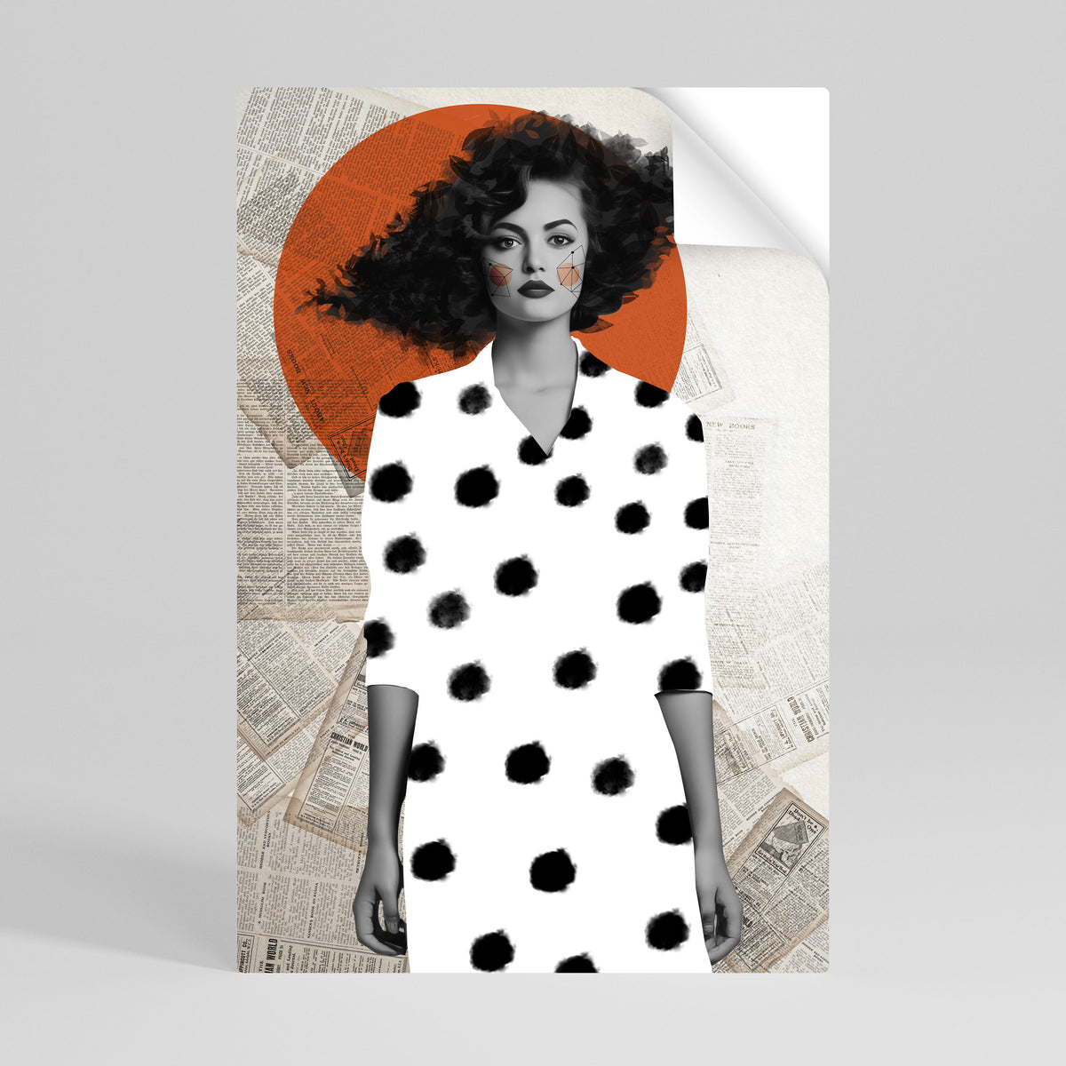 CLASSIC COOL DOTS Póster adhesivo vertical