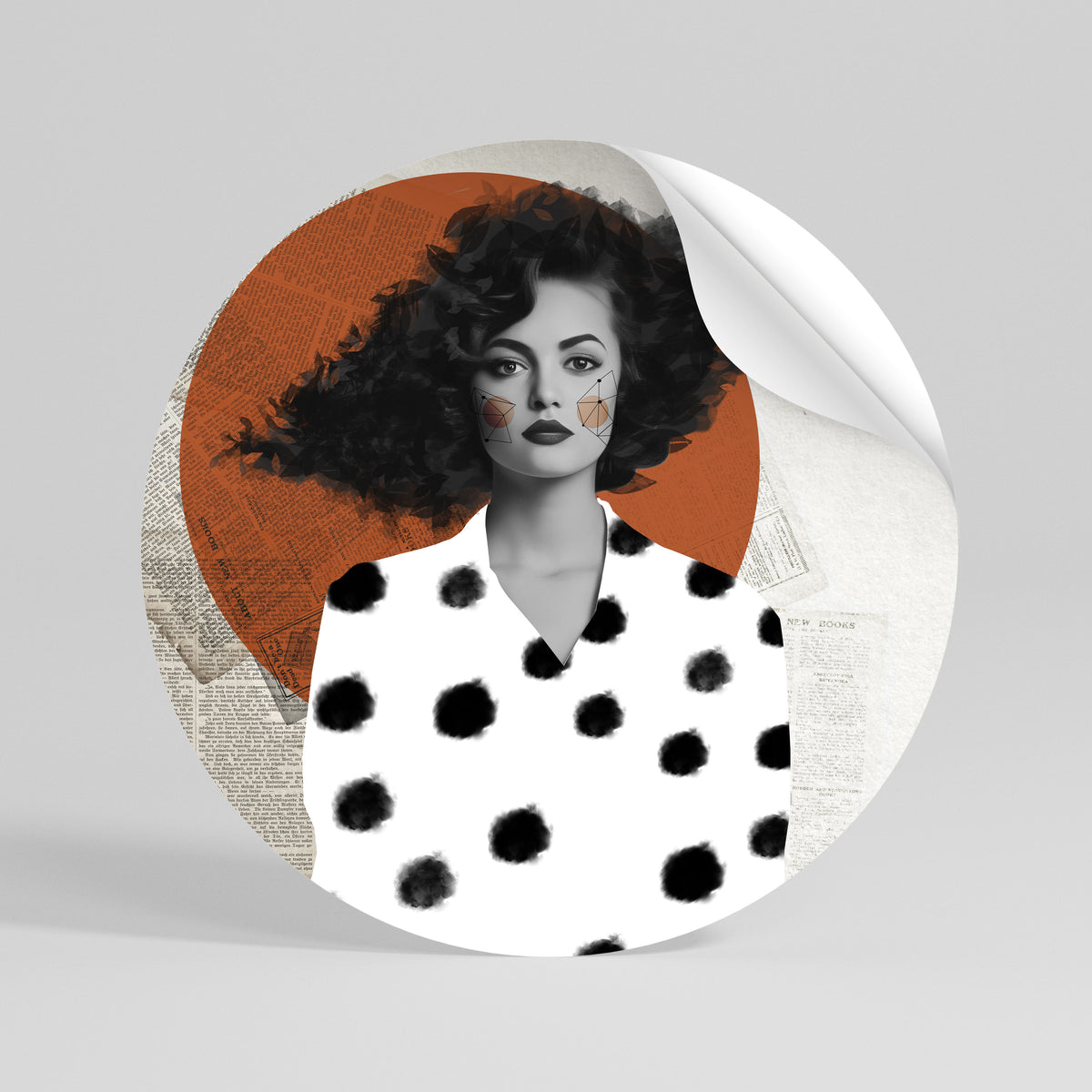CLASSIC COOL DOTS Vinilo adhesivo redondo