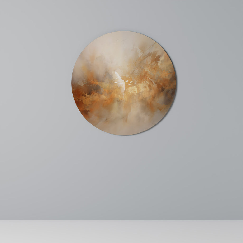 AMBER WHISPERS Round Wall Art