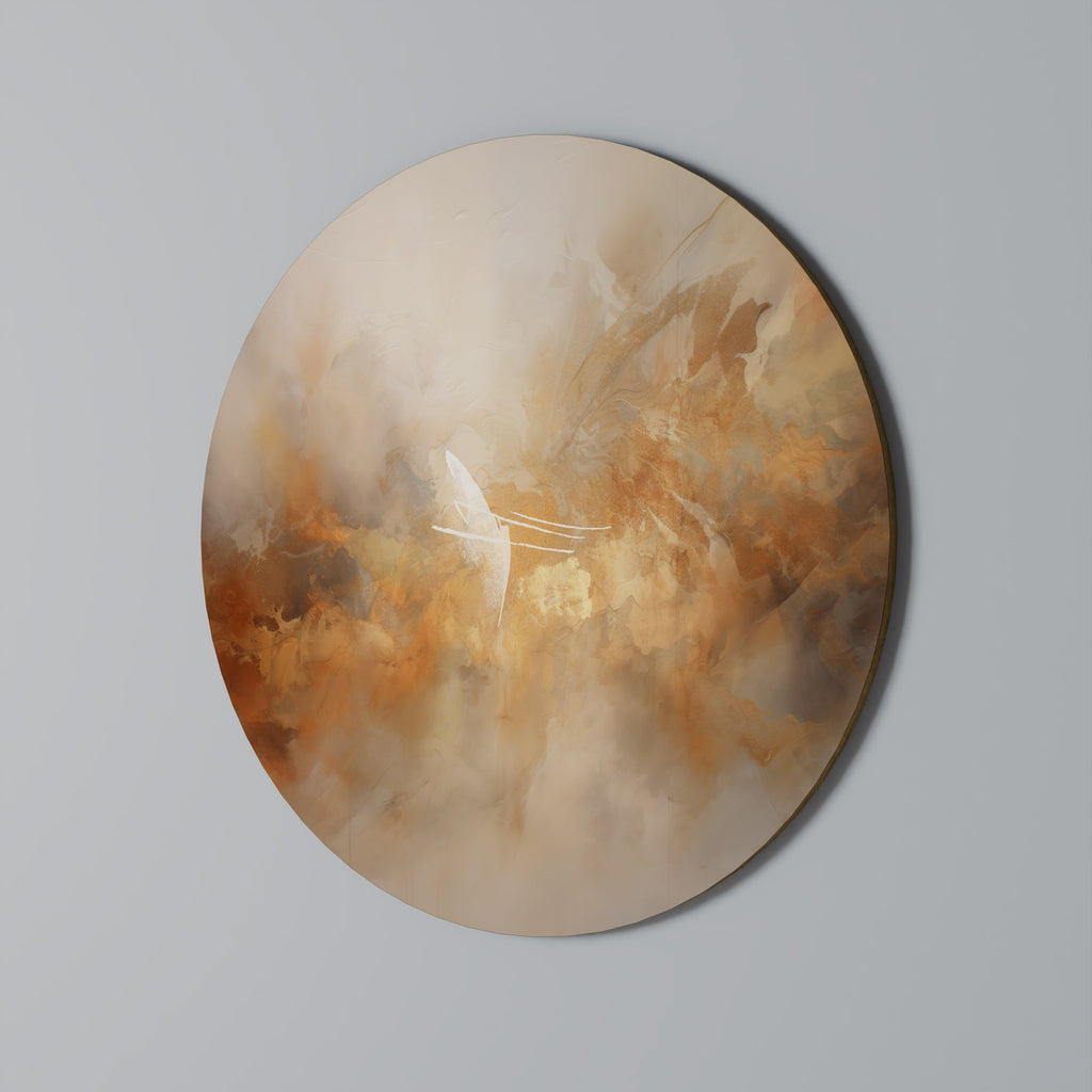 AMBER WHISPERS Round Wall Art