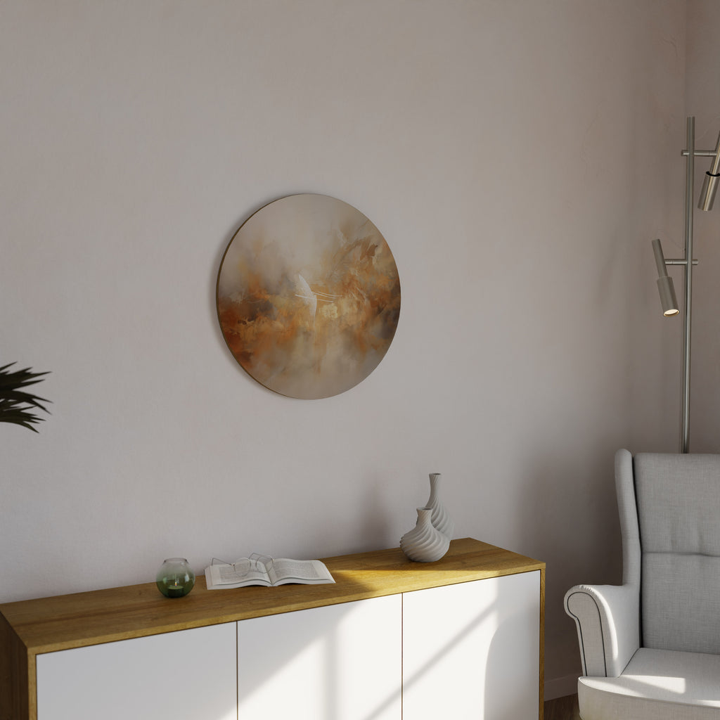 AMBER WHISPERS Round Wall Art