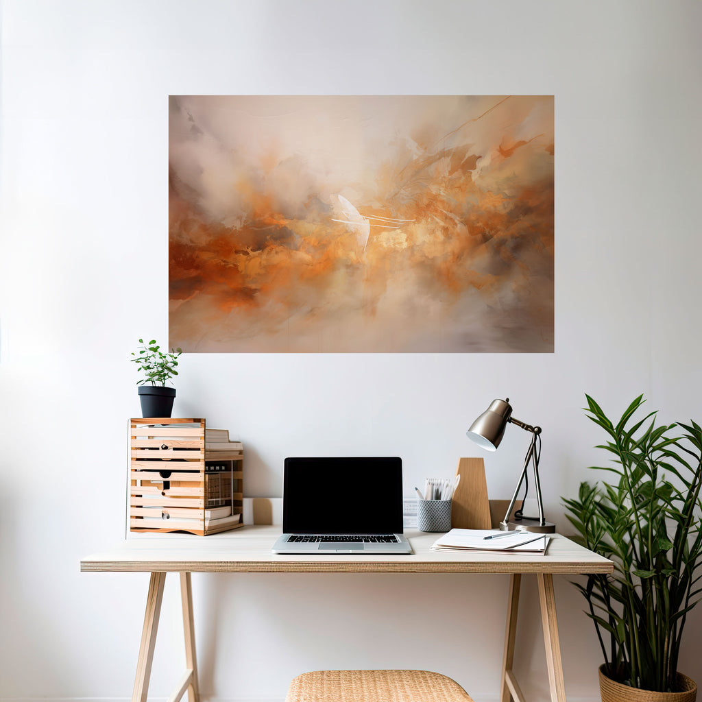 AMBER WHISPERS Peel and Stick Horizontal Poster