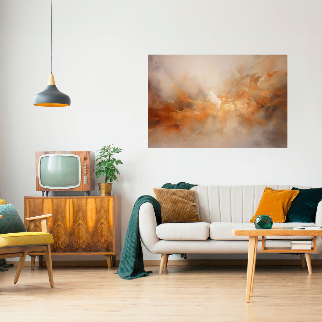 AMBER WHISPERS Peel and Stick Horizontal Poster