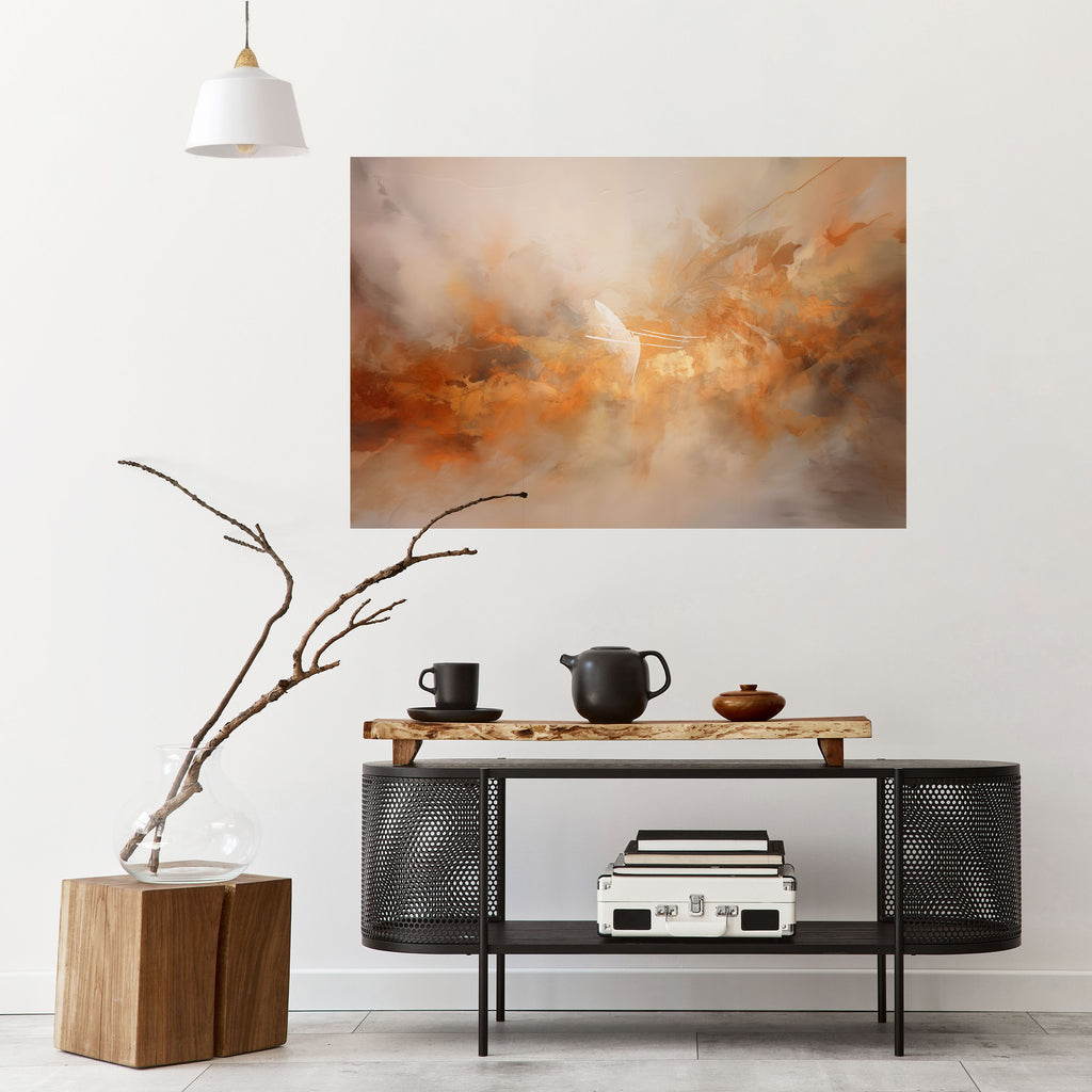 AMBER WHISPERS Peel and Stick Horizontal Poster