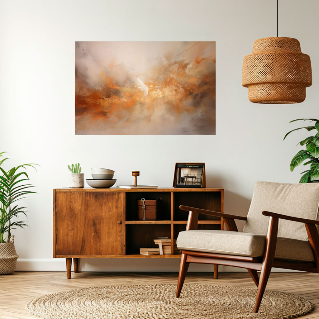 AMBER WHISPERS Peel and Stick Horizontal Poster