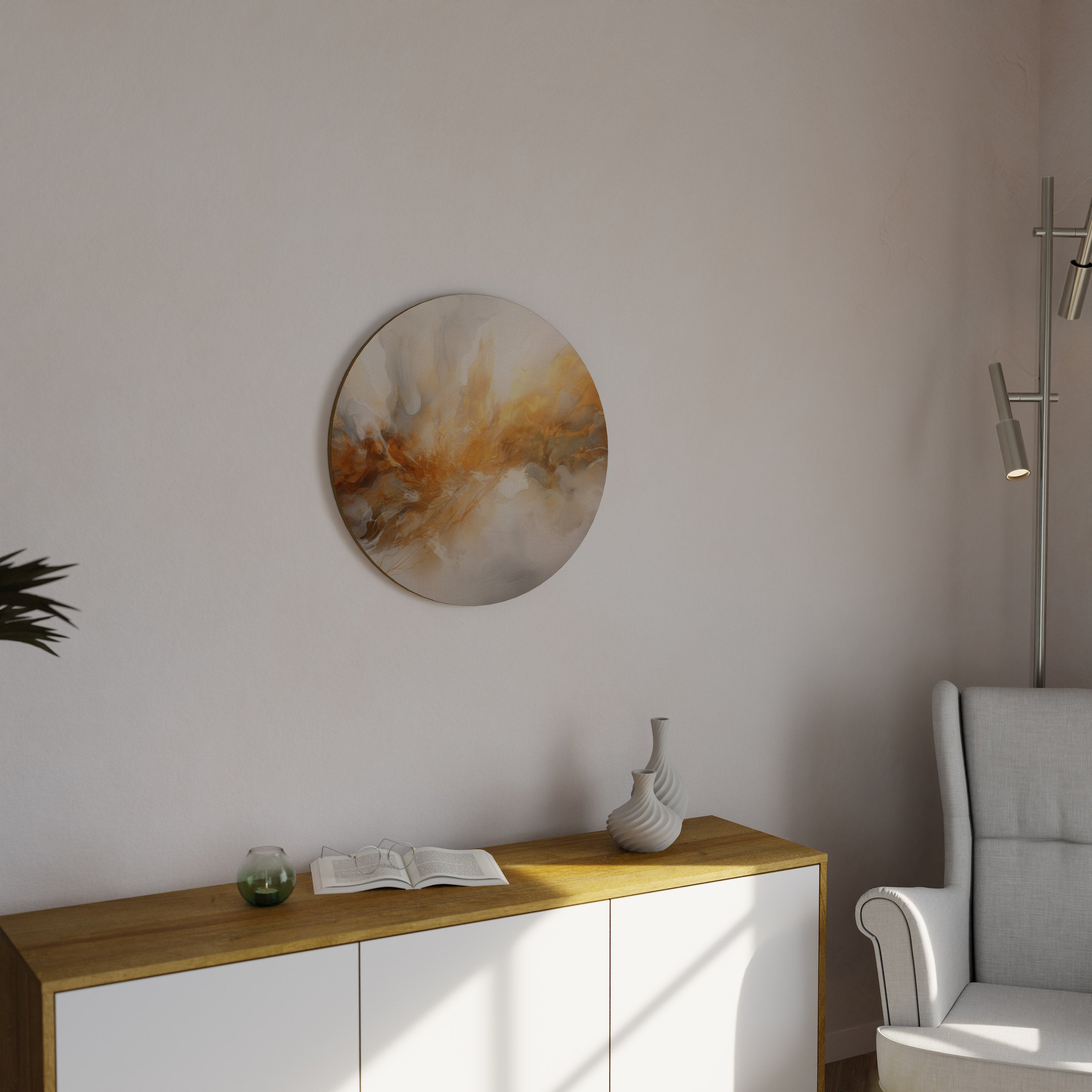 MOLTEN MELODIES Round Wall Art