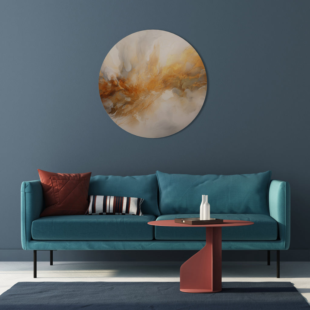 MOLTEN MELODIES Round Wall Art