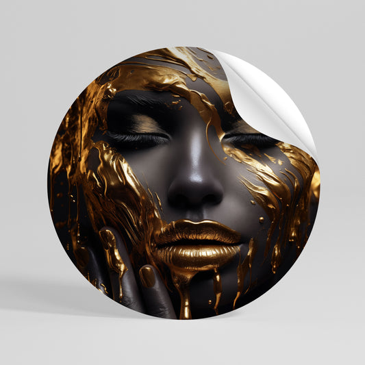 GOLDEN GODDESS Vinilo adhesivo redondo