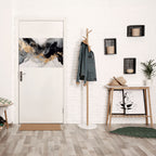 BLACK AND WHITE CONFLUENCE Peel and Stick Horizontal Poster