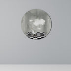 CHESS CLOUD SWAN Round Wall Art