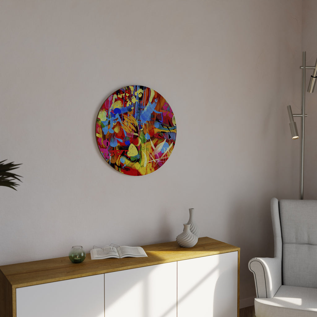 Arte de pared redondo ABSTRACT RHAPSODY