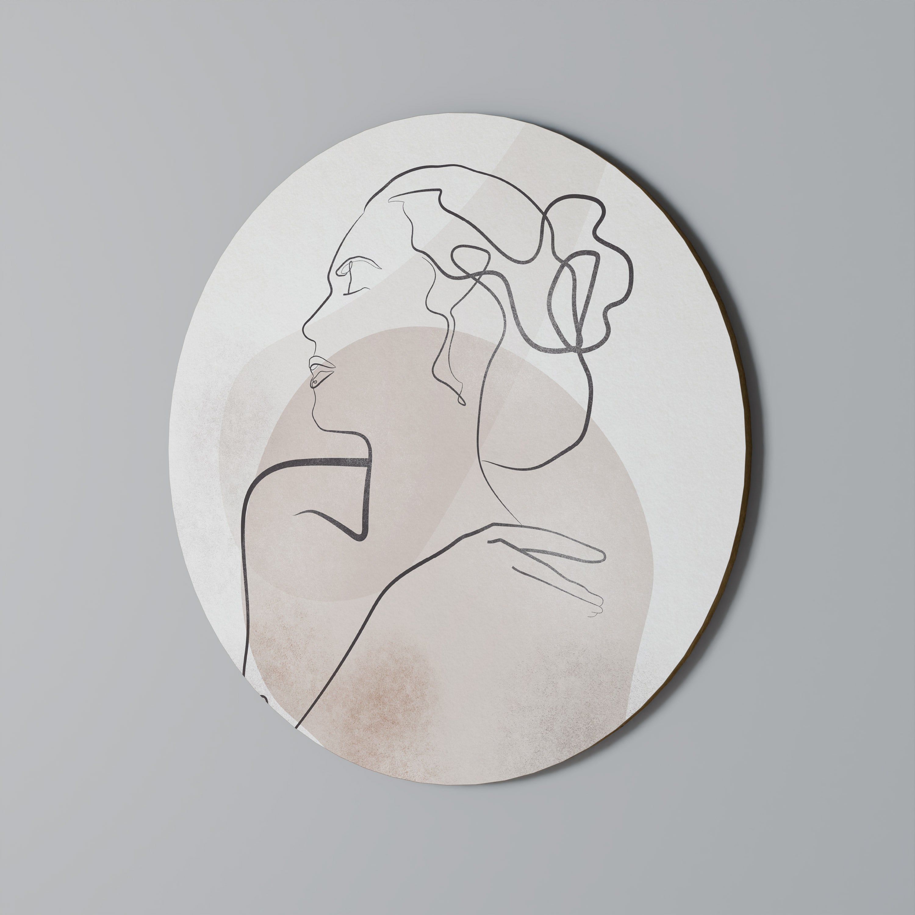 GRACEFUL LINES Round Wall Art