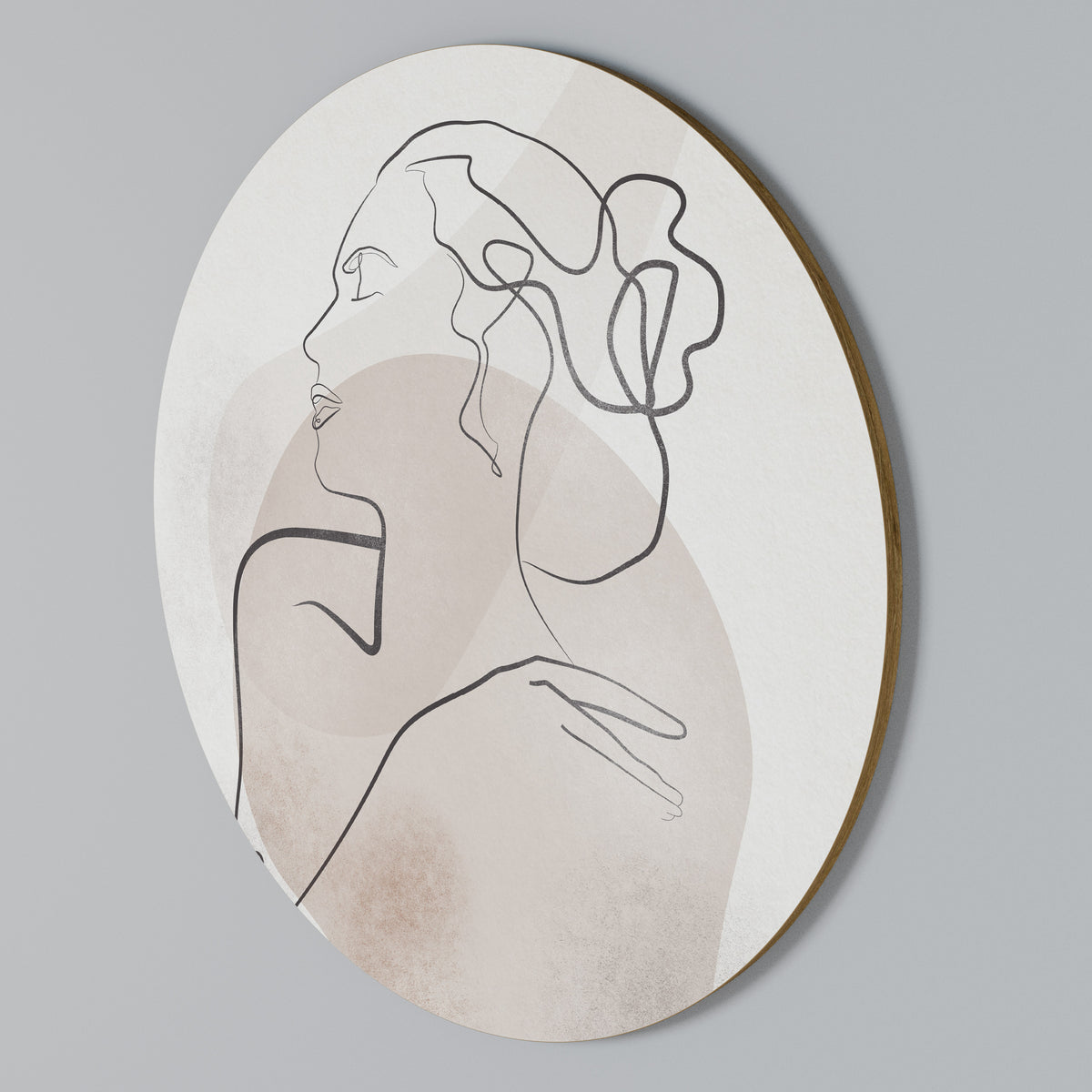 GRACEFUL LINES Arte de pared redondo