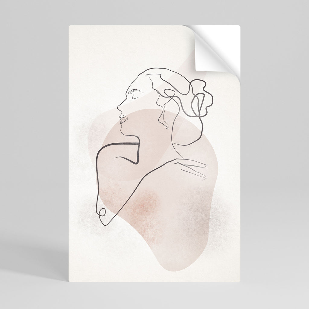 GRACEFUL LINES Peel and Stick Vertical Poster