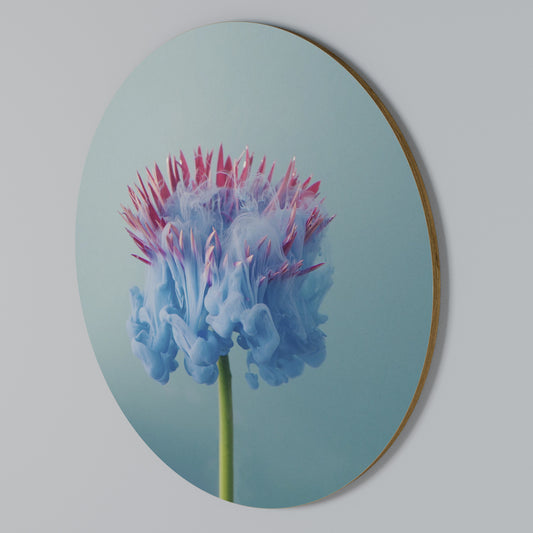 MISTY BLUE EXPLOSION Arte de pared redondo