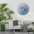 MISTY BLUE EXPLOSION Round Wall Art