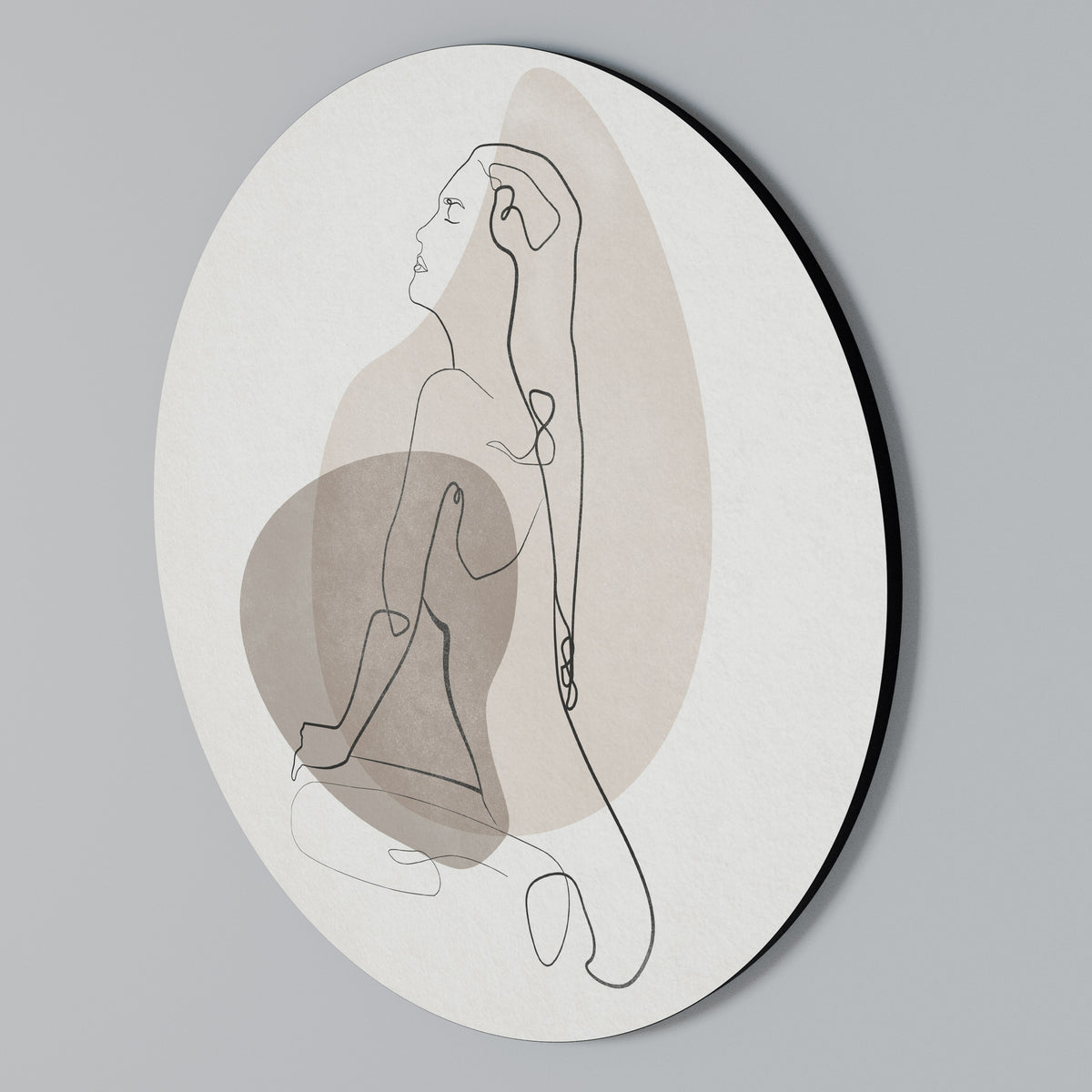 CONTOURS OF BEAUTY Arte de pared redondo