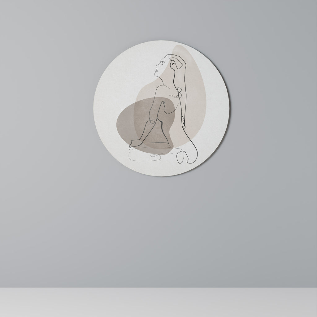 CONTOURS OF BEAUTY Round Wall Art