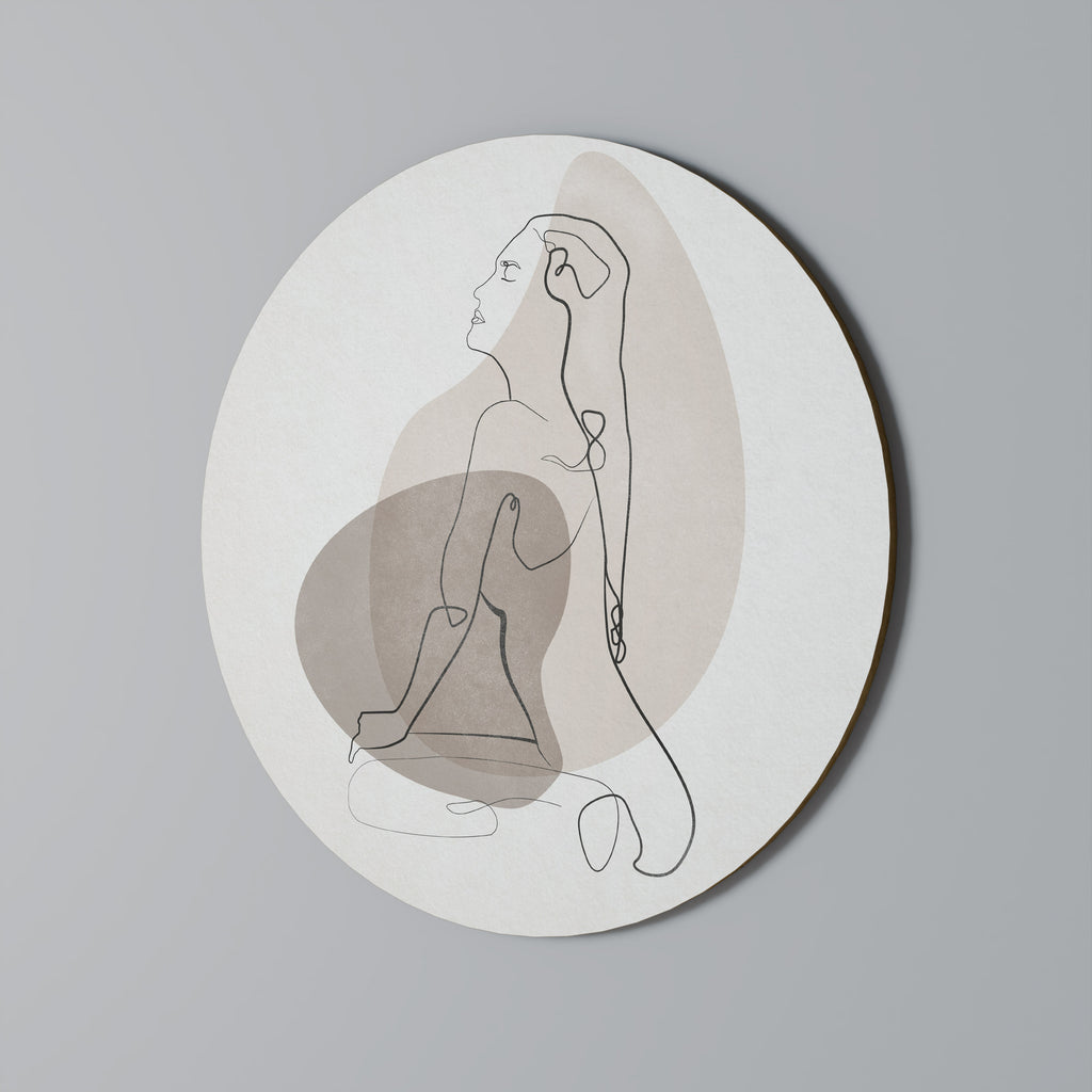CONTOURS OF BEAUTY Round Wall Art