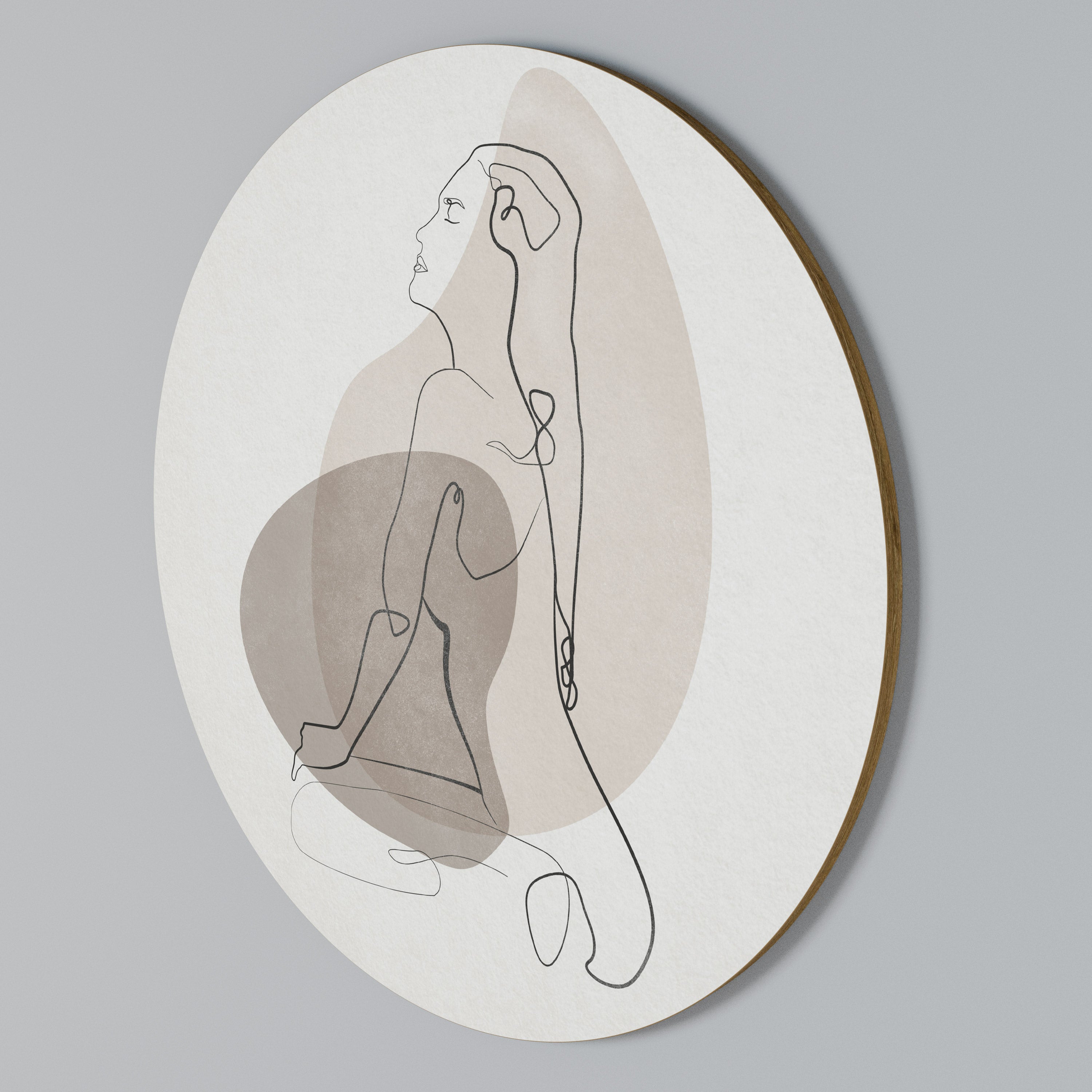 CONTOURS OF BEAUTY Round Wall Art