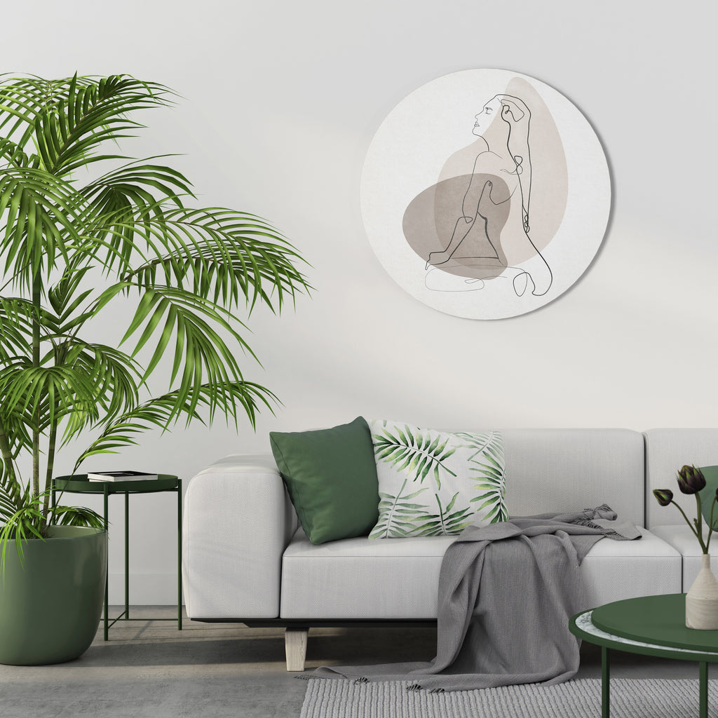 CONTOURS OF BEAUTY Round Wall Art