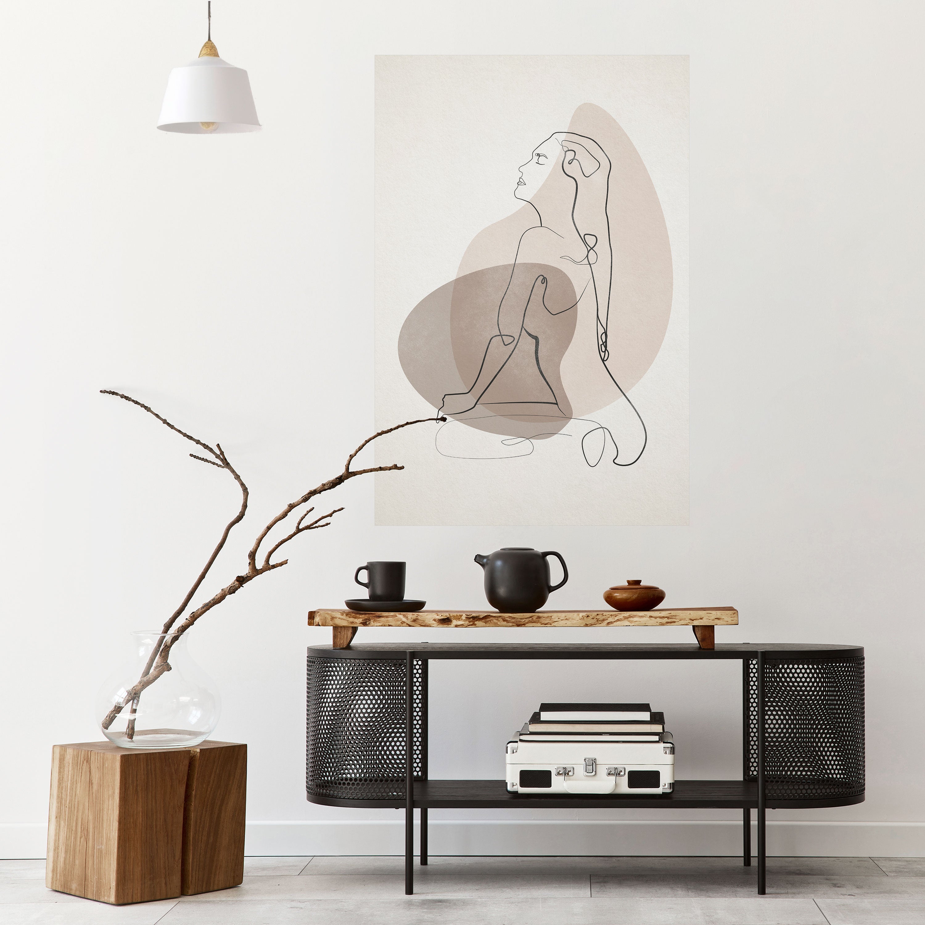 CONTOURS OF BEAUTY Peel and Stick Vertical Poster