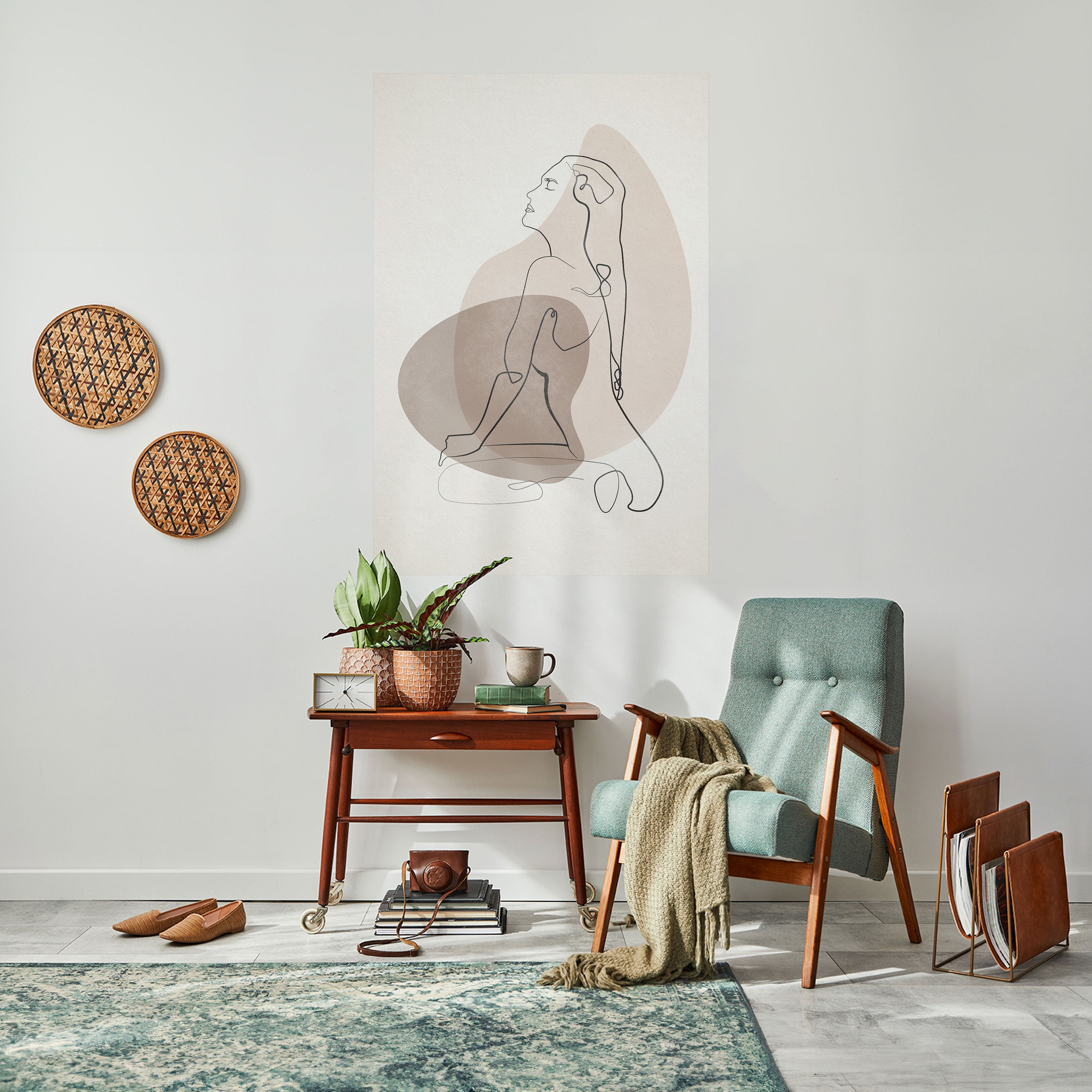 CONTOURS OF BEAUTY Peel and Stick Vertical Poster