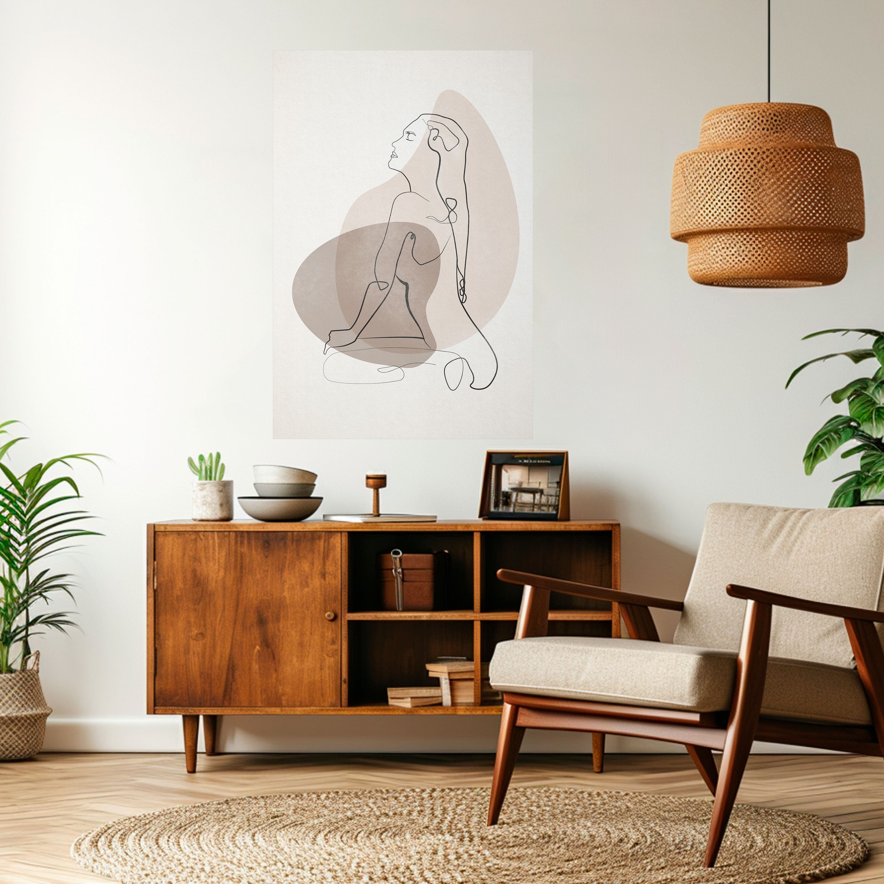 CONTOURS OF BEAUTY Peel and Stick Vertical Poster