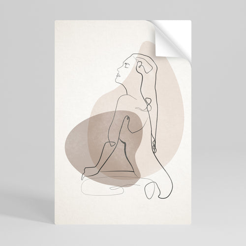 CONTOURS OF BEAUTY Póster adhesivo vertical