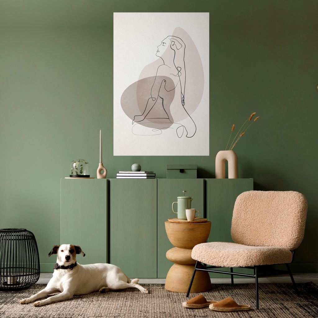 CONTORNOS DE LA BELLEZA Póster vertical autoadhesivo