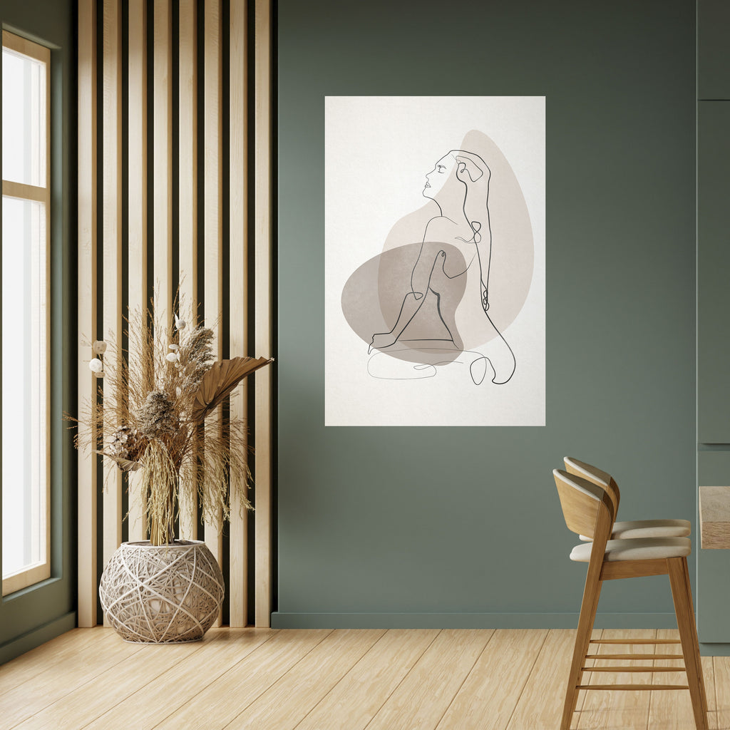 CONTORNOS DE LA BELLEZA Póster vertical autoadhesivo