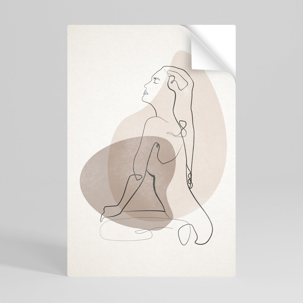 CONTORNOS DE LA BELLEZA Póster vertical autoadhesivo