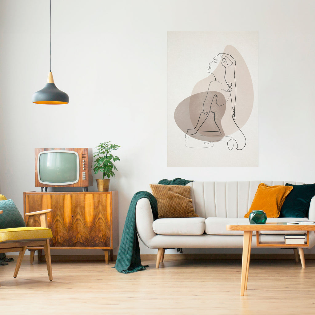 CONTORNOS DE LA BELLEZA Póster vertical autoadhesivo