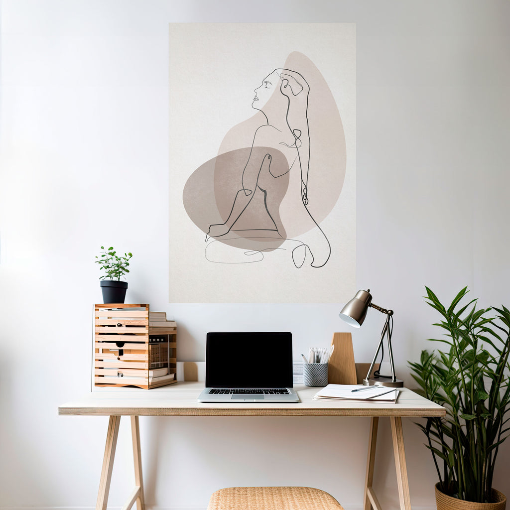 CONTORNOS DE LA BELLEZA Póster vertical autoadhesivo