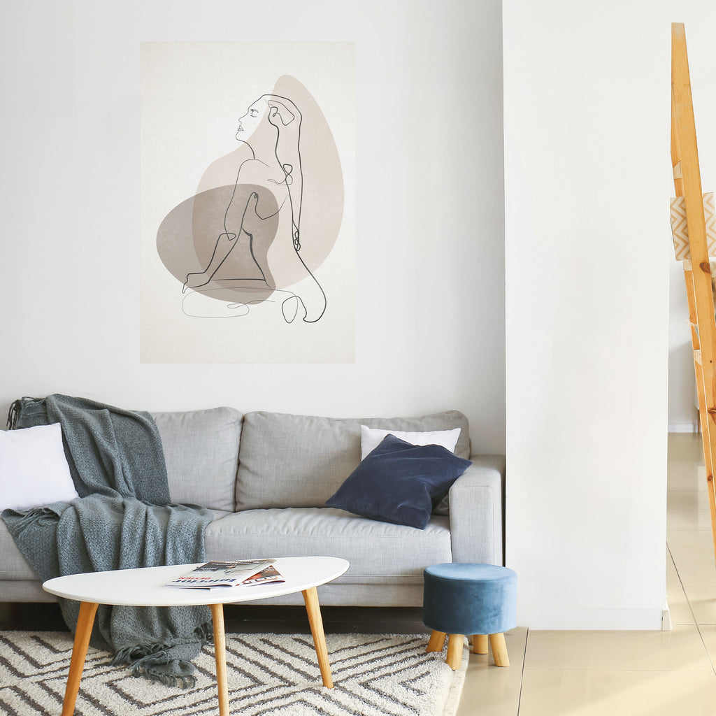 CONTORNOS DE LA BELLEZA Póster vertical autoadhesivo