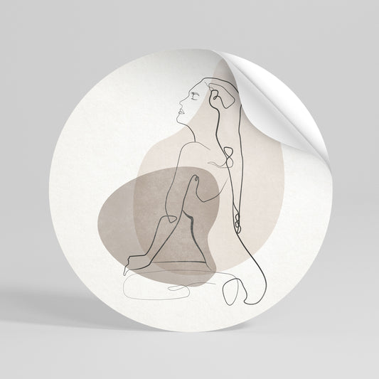 CONTOURS OF BEAUTY Vinilo adhesivo redondo