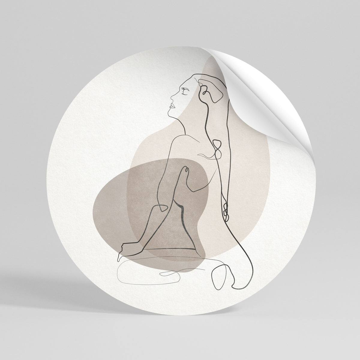 CONTOURS OF BEAUTY Vinilo adhesivo redondo