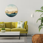 MOUNTAIN MELODY Round Wall Art