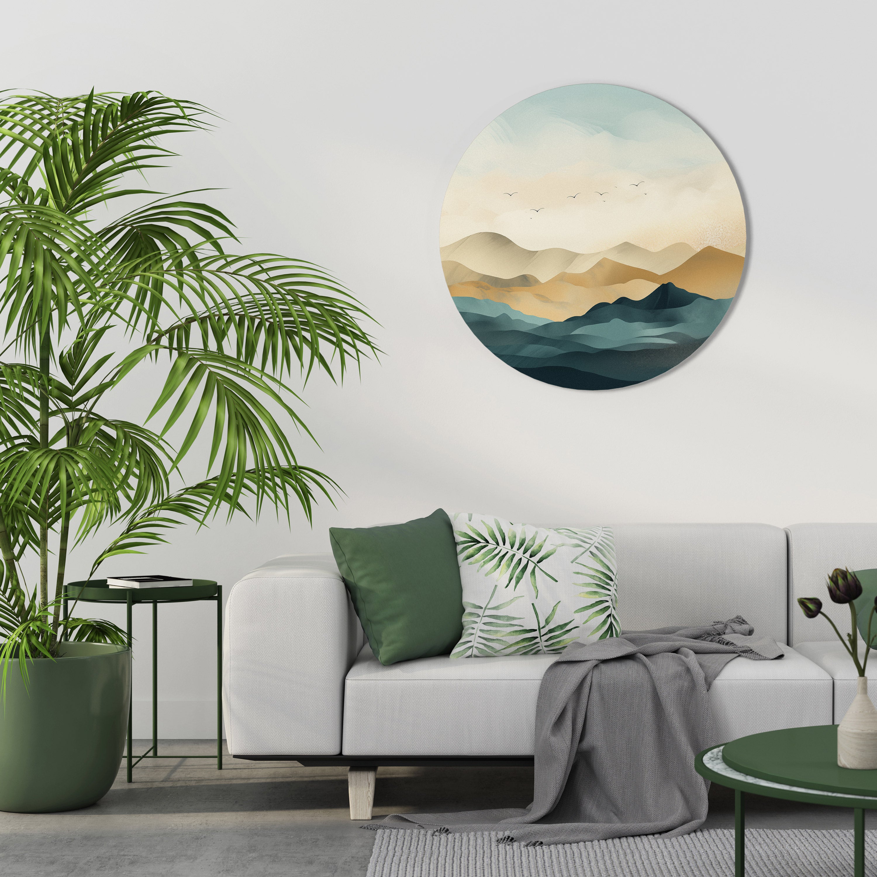 MOUNTAIN MELODY Round Wall Art