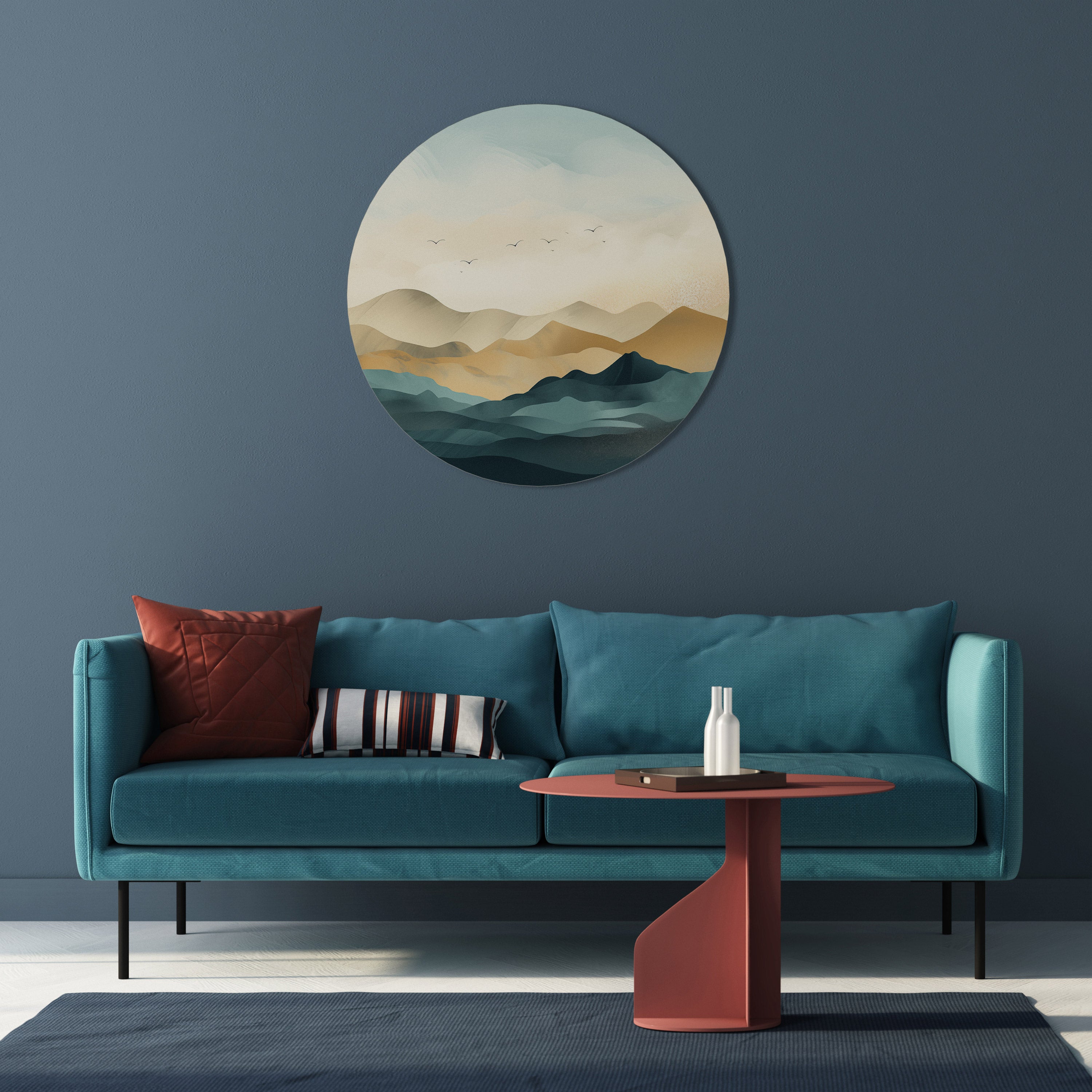 MOUNTAIN MELODY Round Wall Art