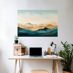 MOUNTAIN MELODY Peel and Stick Horizontal Poster