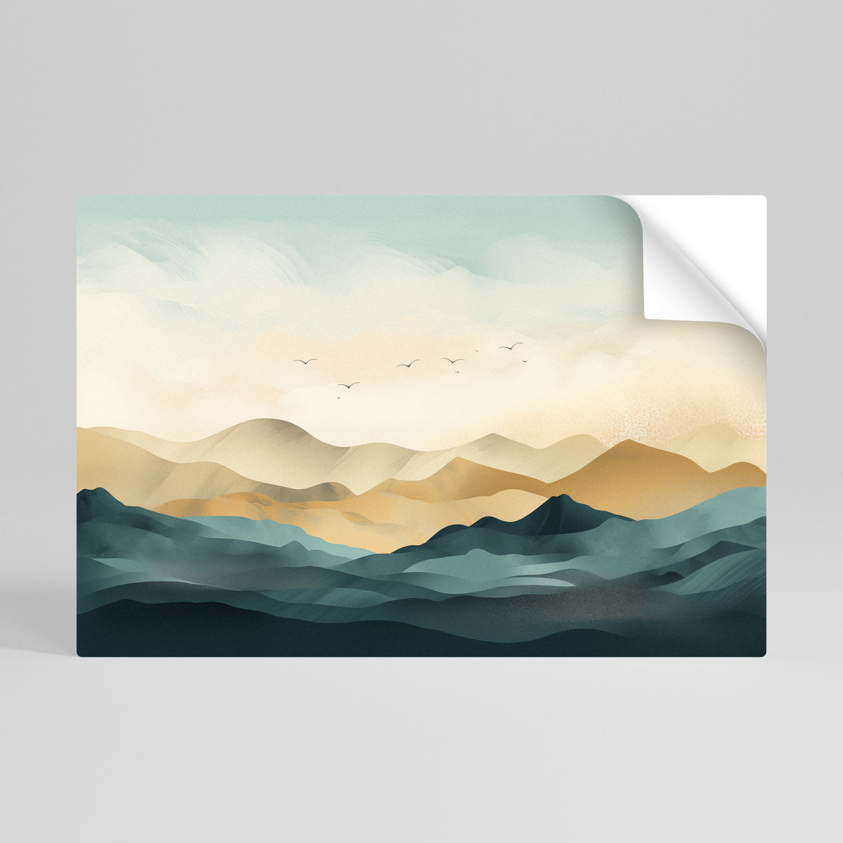 MOUNTAIN MELODY Peel and Stick Horizontal Poster
